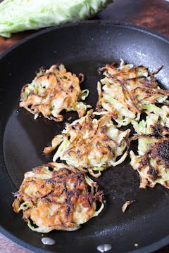 Japanese-Inspired Cabbage fritters with Sesame Dipping Sauce