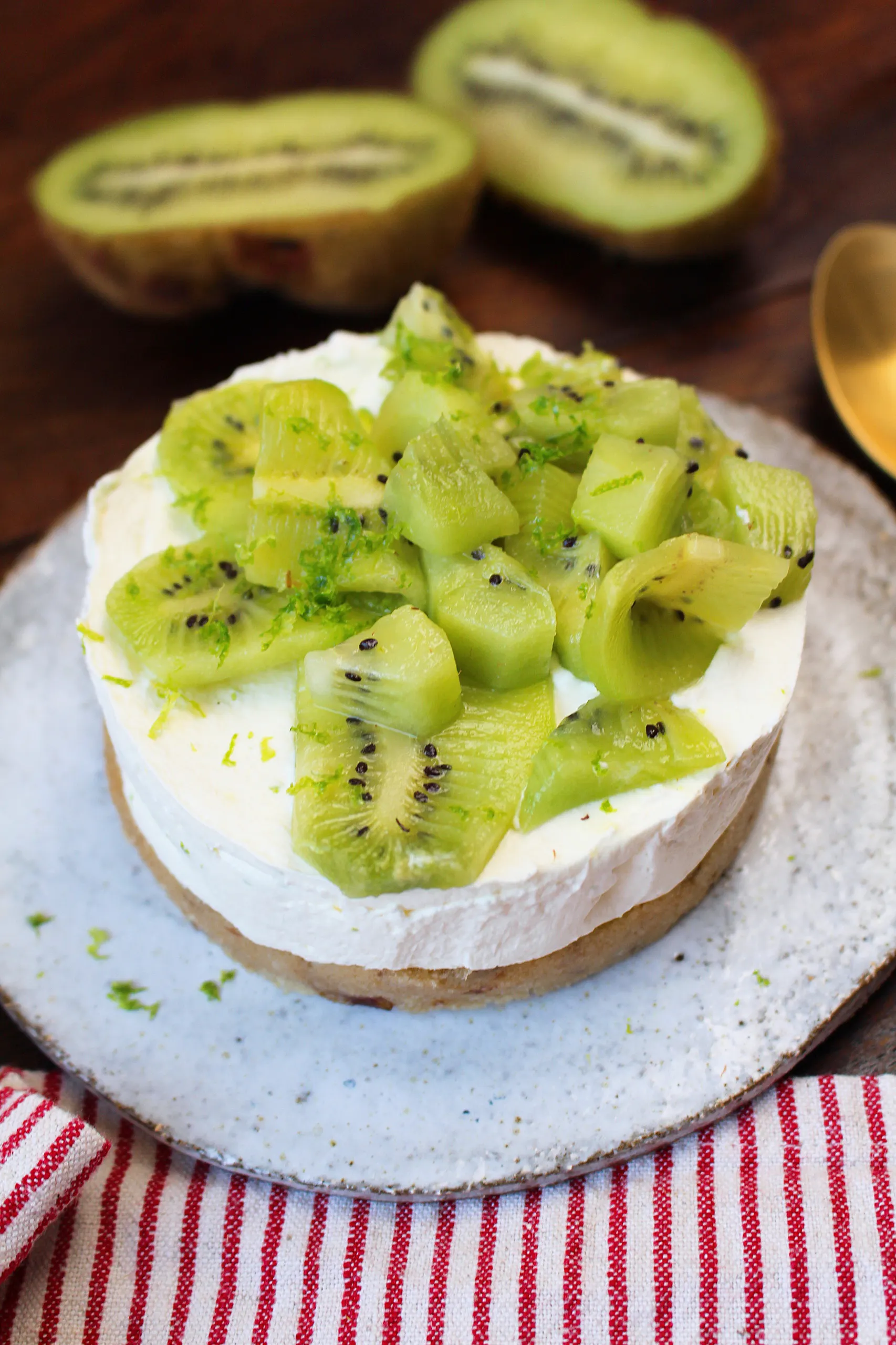 No Bake Kiwi and Lime Cheesecake