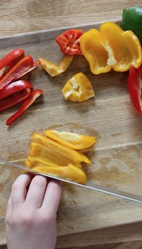 peppers on a chopping board