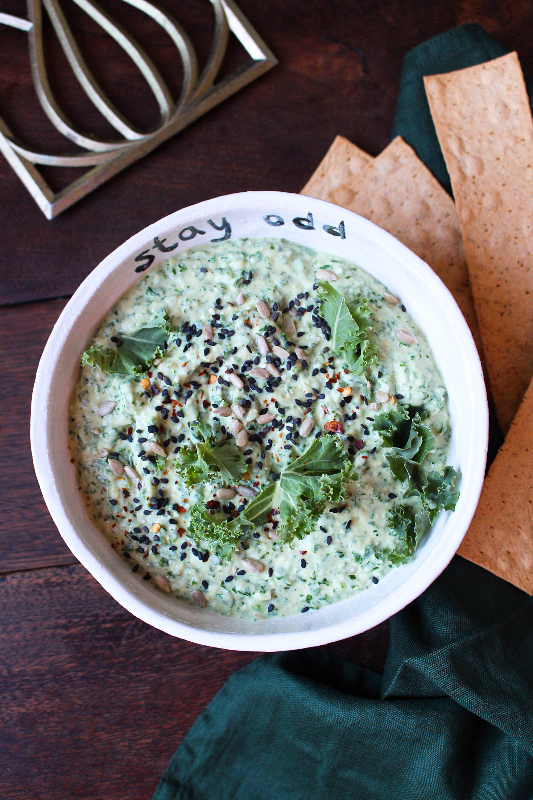 Creamy Kale White Bean Dip Oddbox