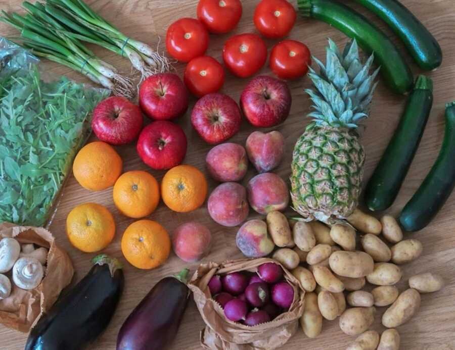 various different colourful fruit and veg