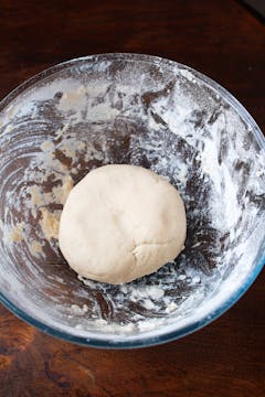 Wrapper dough in bowl