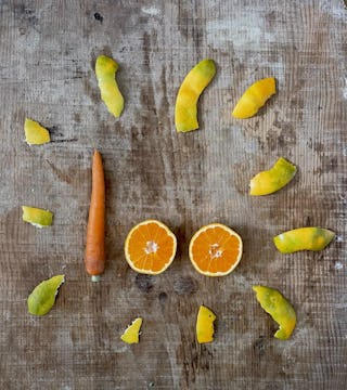 image of carrot, orange and peel