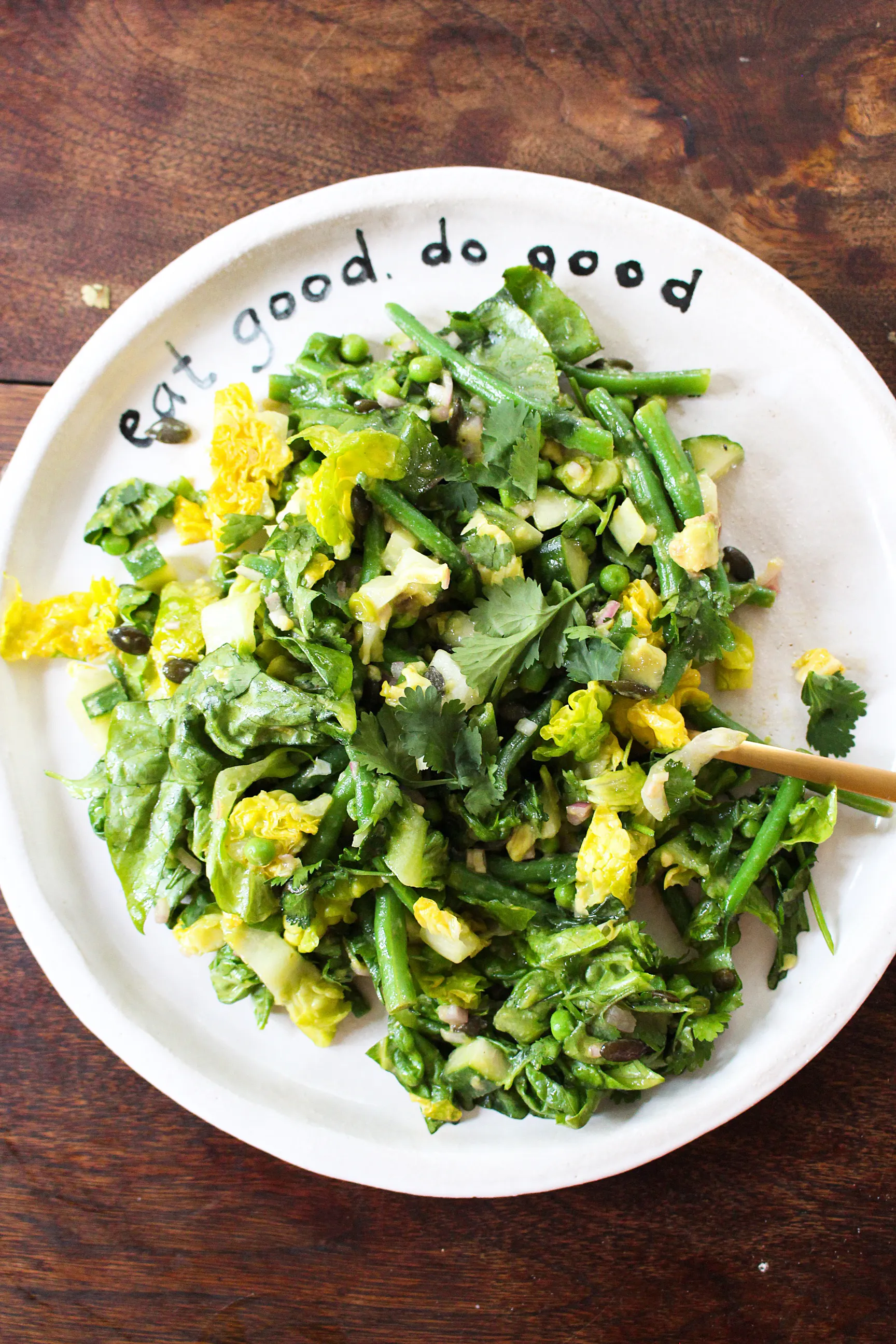 Lettuce & Coriander Green Summer Salad
