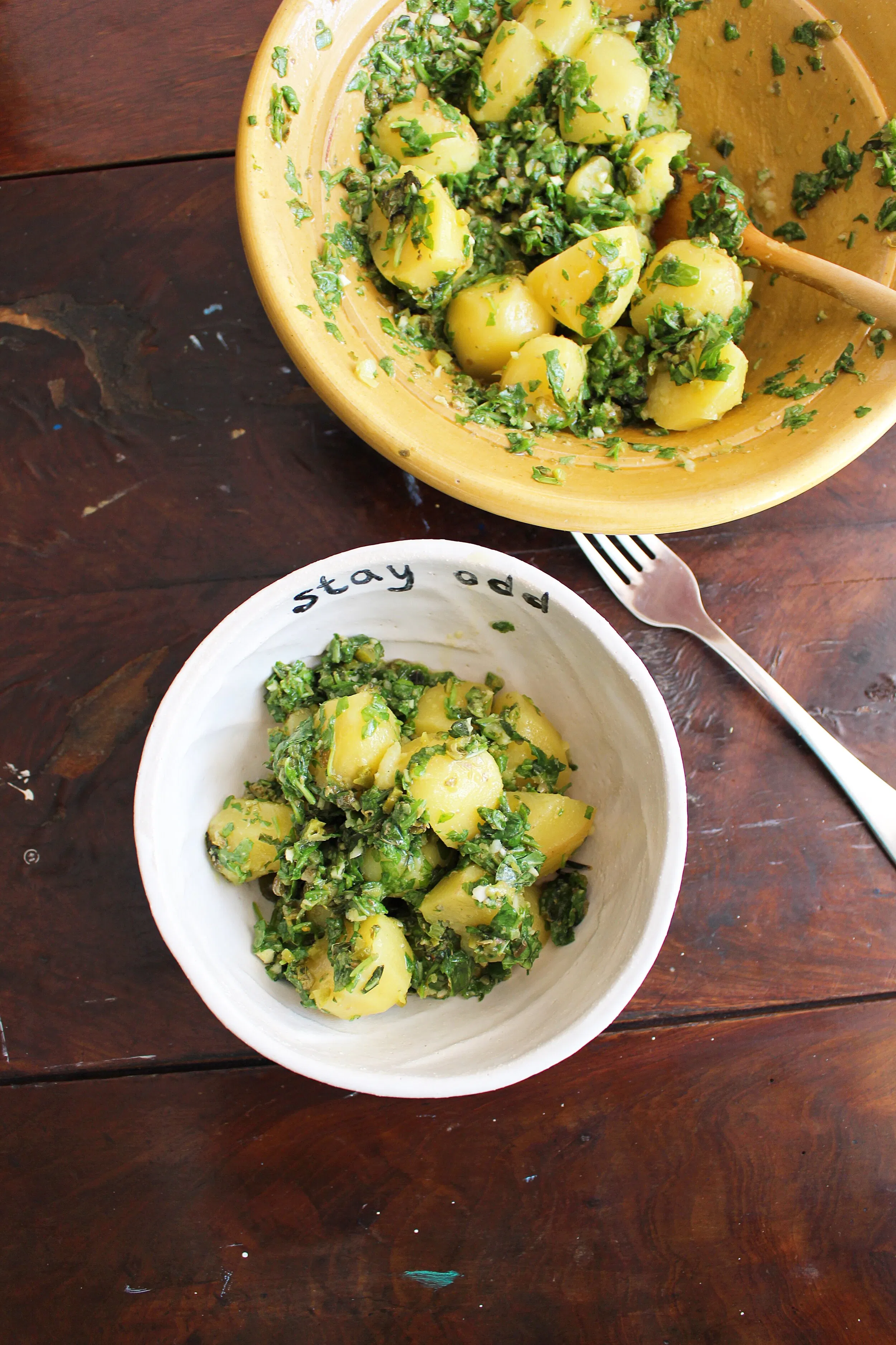 Rocket Salsa Verde Potato Salad