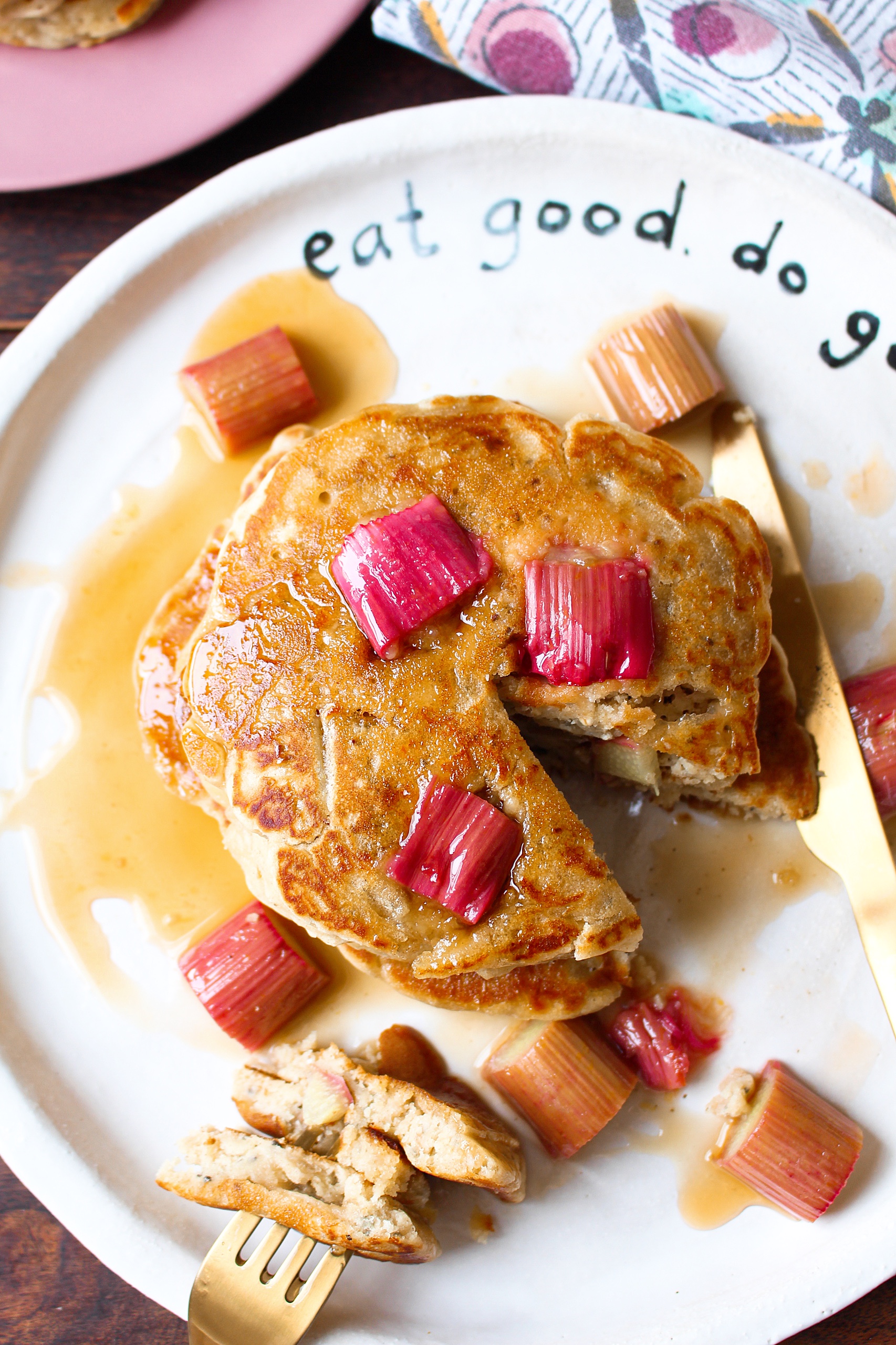 Rhubarb pancakes