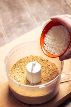 dry ingredients in a food processor 