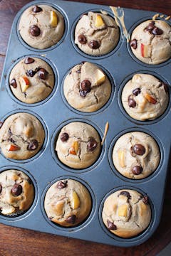 Baked muffins in tin