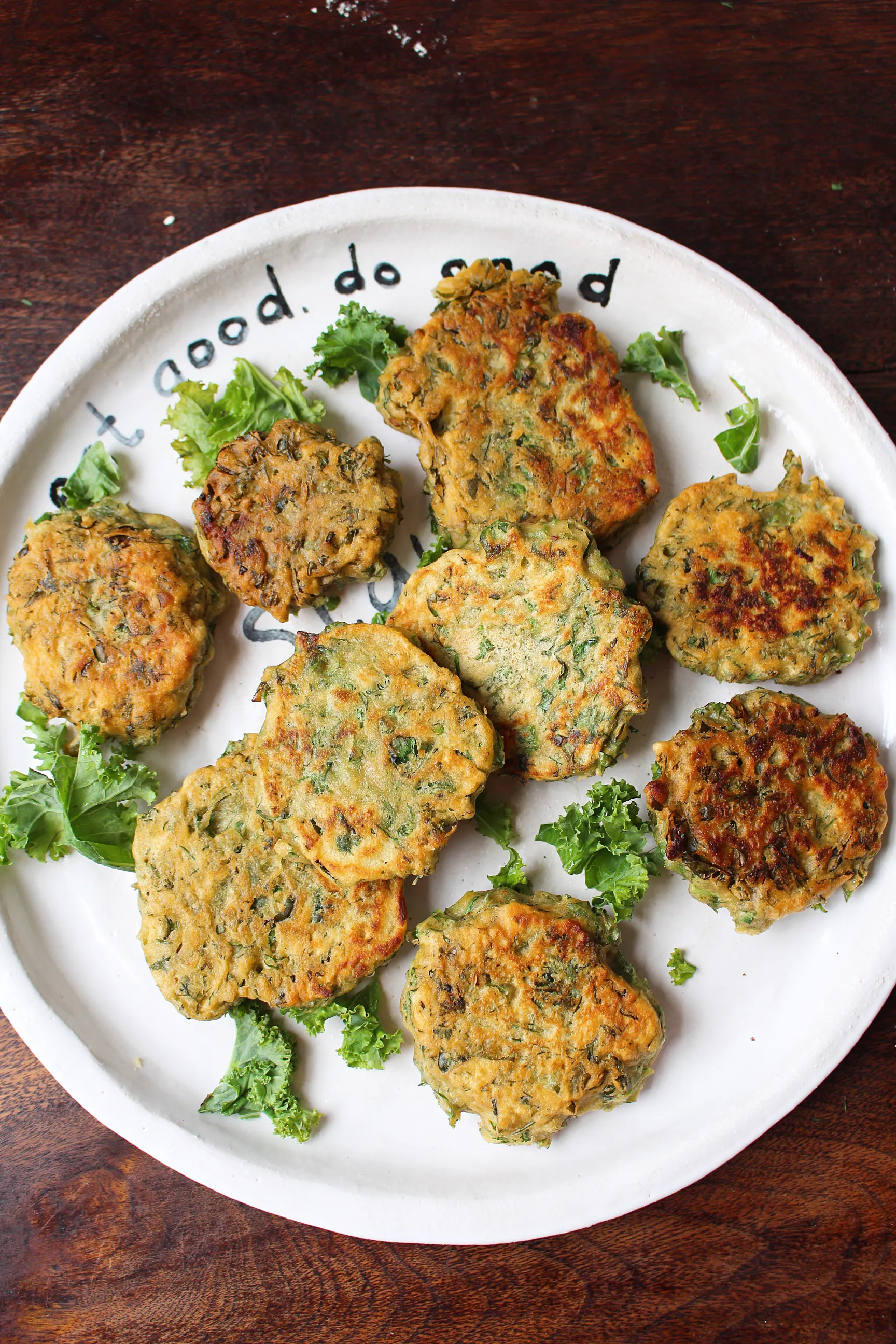 Kale and Chickpea Flour Fritters