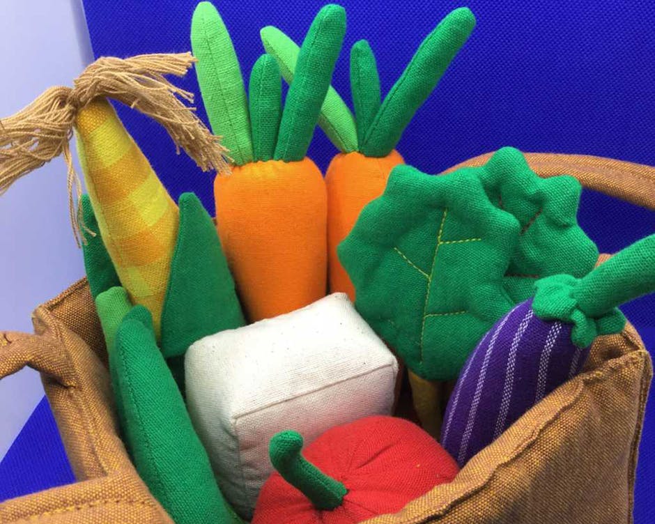 Weaving Hope's vegetable soft toys