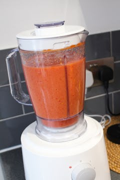 Tomato sauce in a blender.