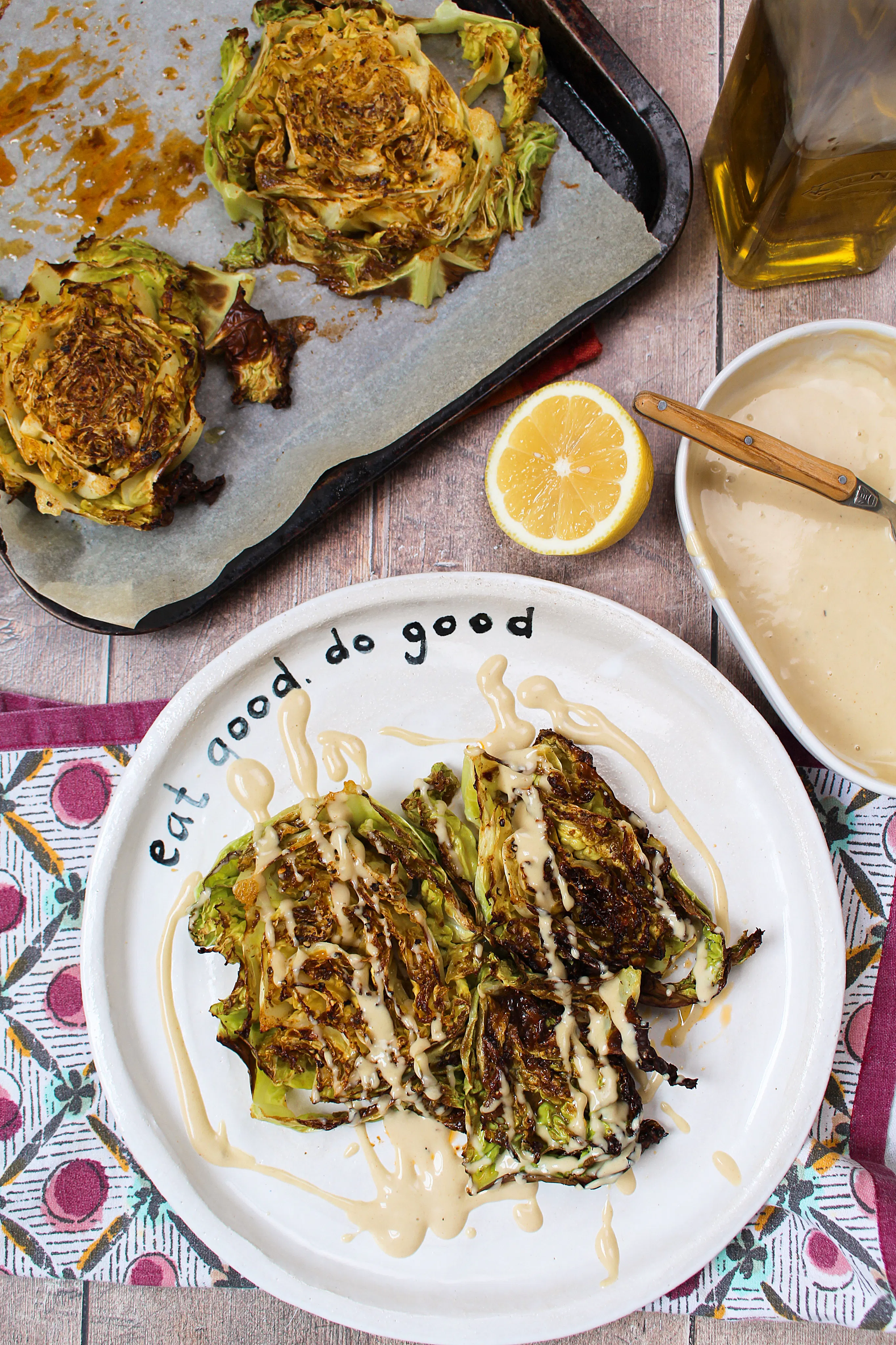 Roasted Savoy Cabbage Steaks