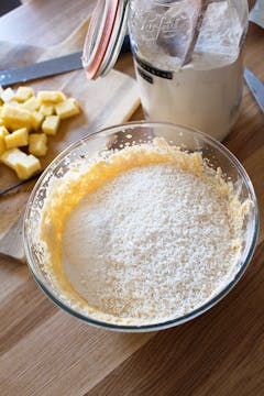 batter in mixing bowl 