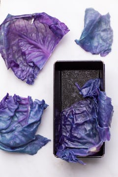 purple cabbage leaves