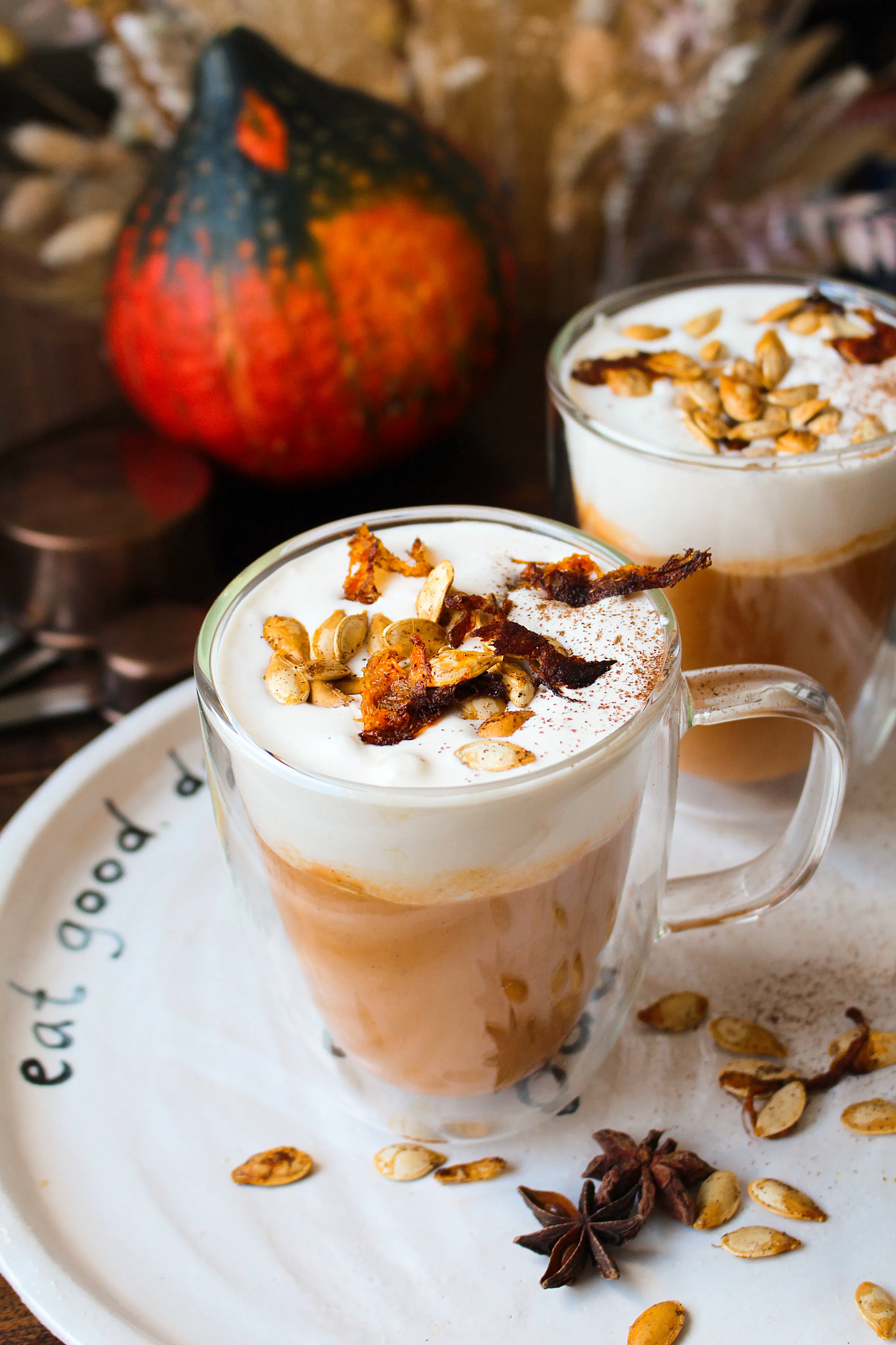 Pumpkin Spice Latte with Maple Whip Cream