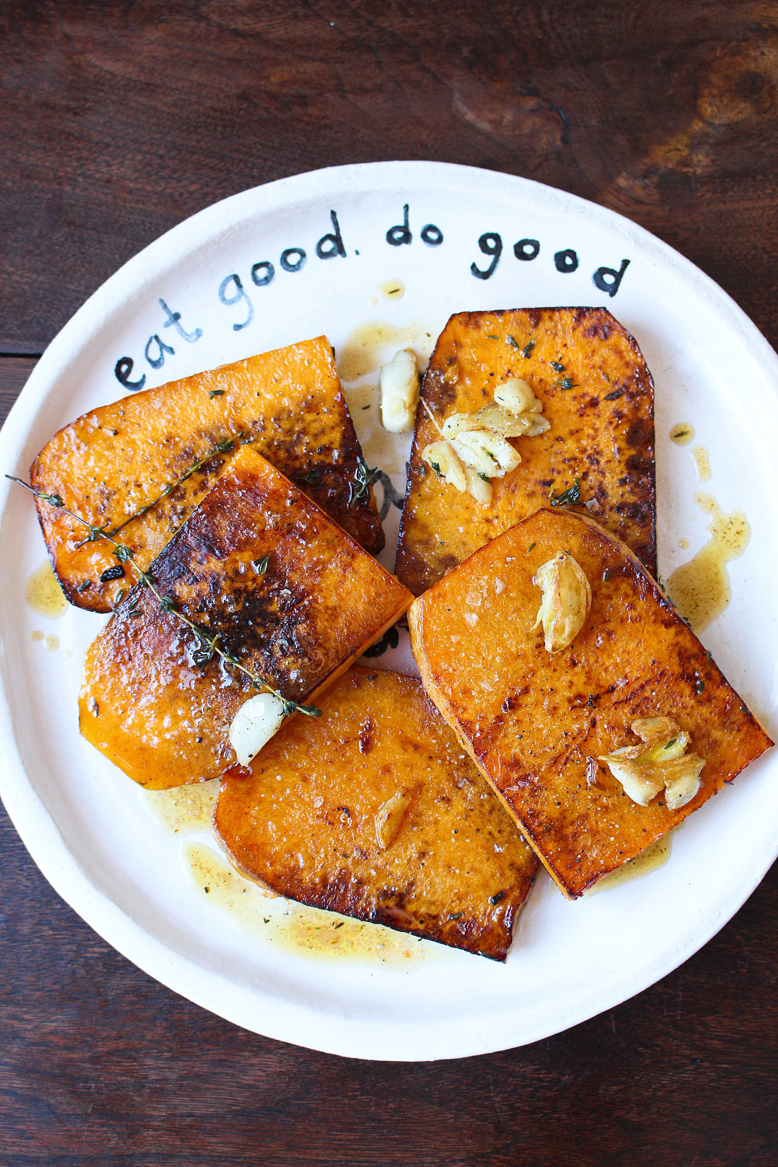 Butternut Squash Steaks With Garlic Butter
