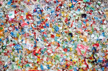 lots of colourful plastic waste