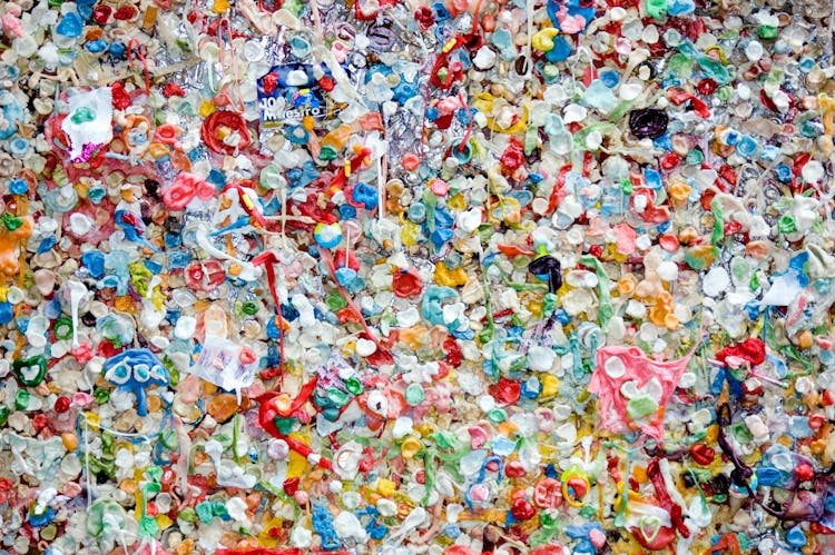 lots of colourful plastic waste