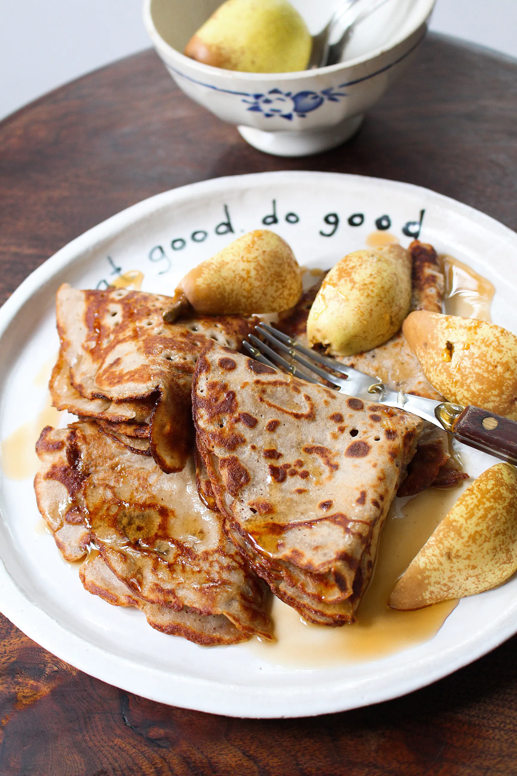 Pear Compote & Pumpkin Pie Spice Crepes