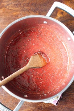 jam in a saucepan 