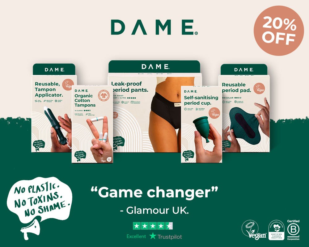 Dame's plastic and toxic free period products