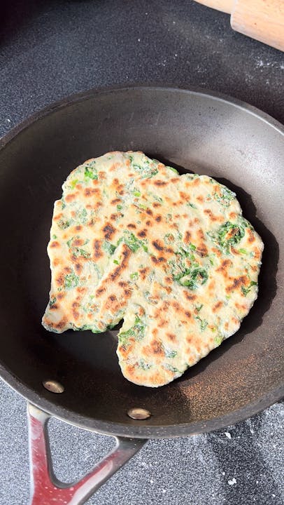 Leafy Greens Naan Bread