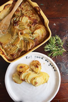 potato gratin served on plate