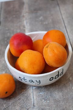 bowl of apricots