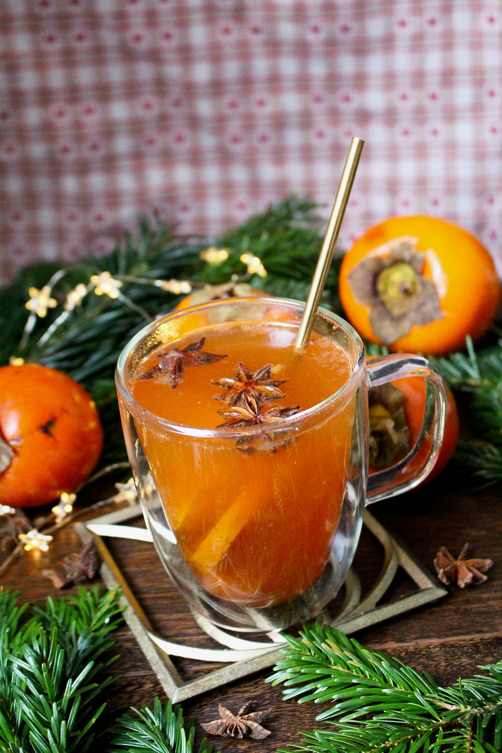 Persimmon Mulled Apple Cider