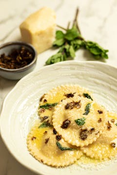 image of ravioli served