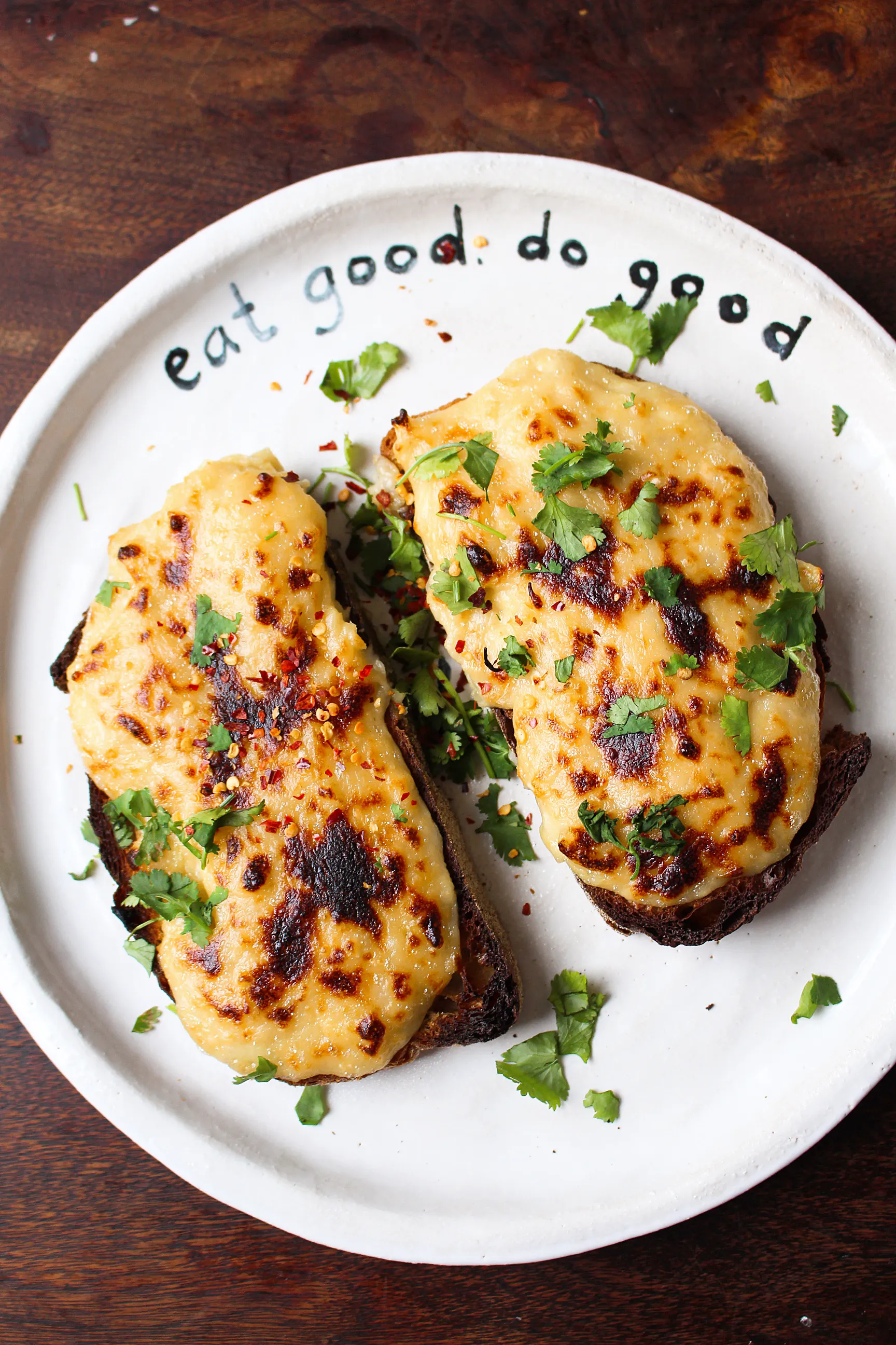 Kohlrabi Rarebit Toast