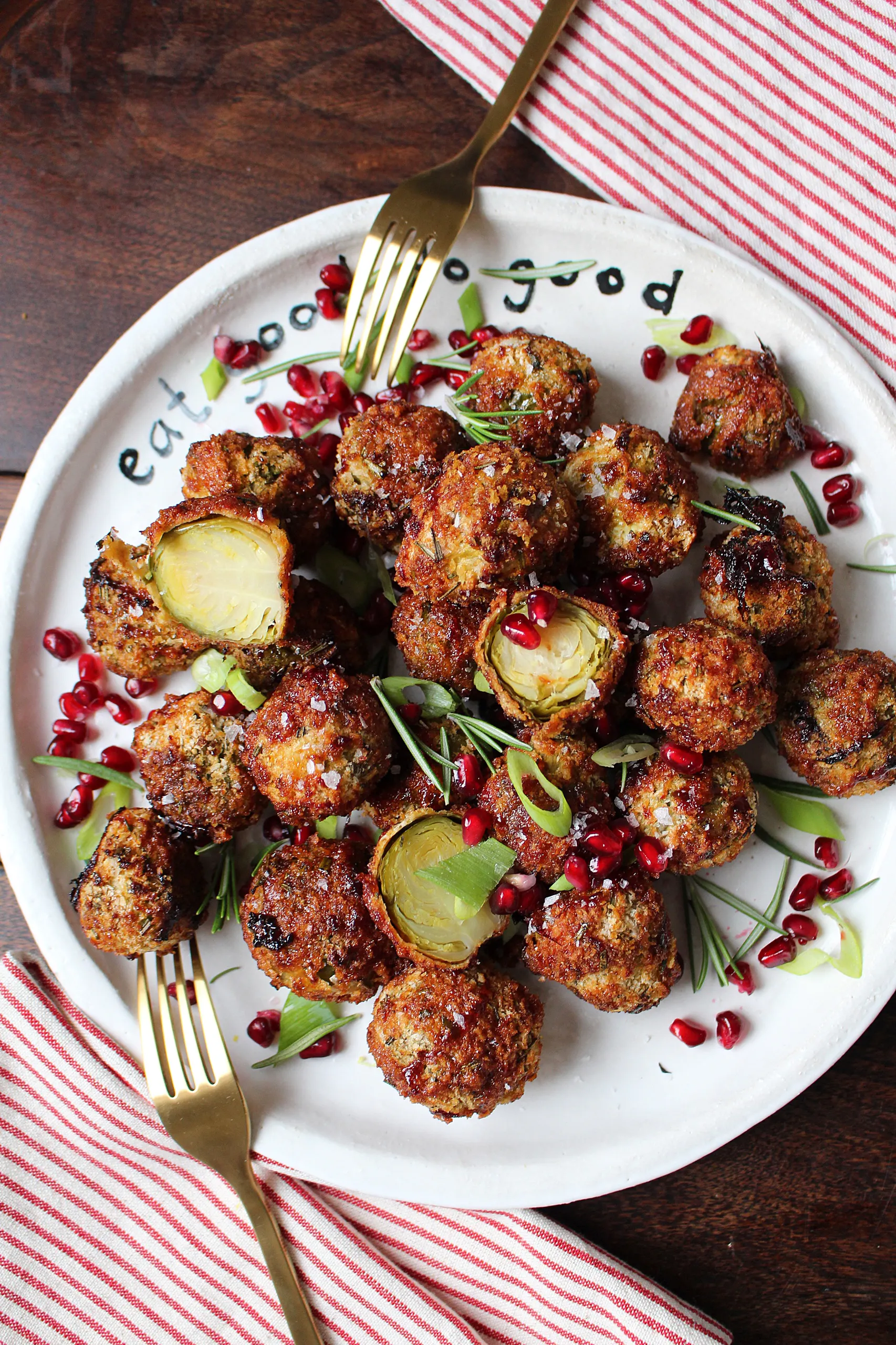Panko Crusted Brussels Sprouts With Sweet And Spicy Cranberry Sauce