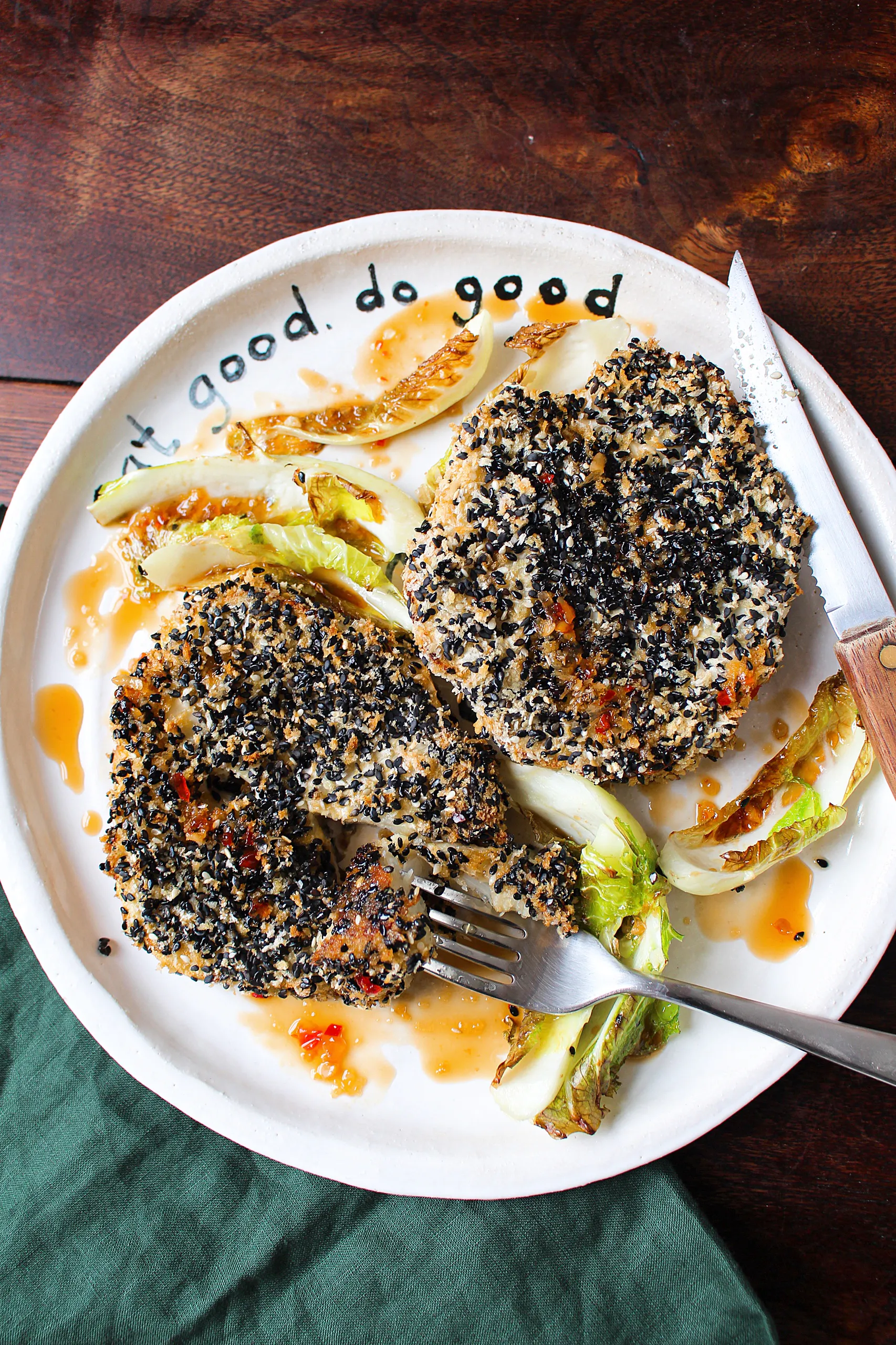 Sesame Crust Cauliflower Steaks
