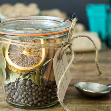 homemade potpourri in a glass jar