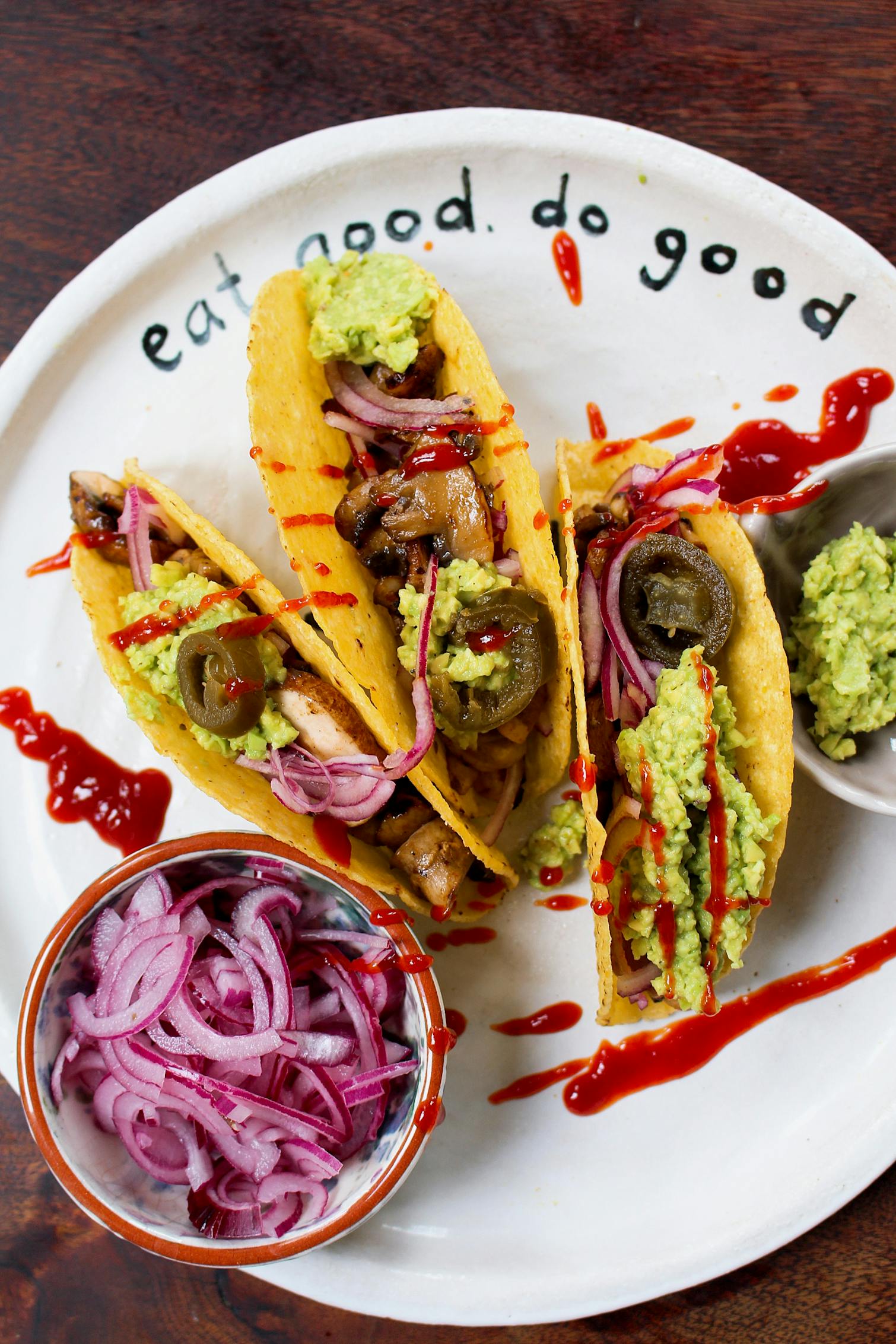 Smoky Mushroom Tacos with Jalapenos