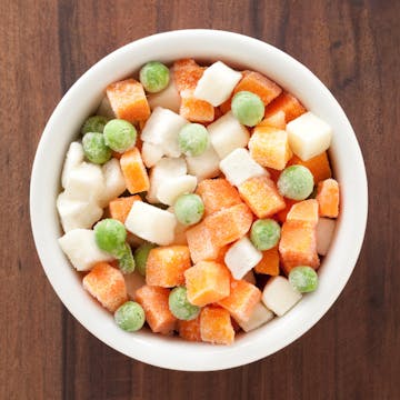 frozen vegetables in a bowl