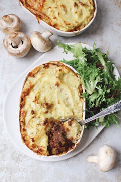 oven baked Mushroom Parmentier