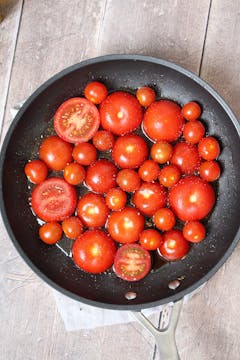 image of tomatoes in a pan