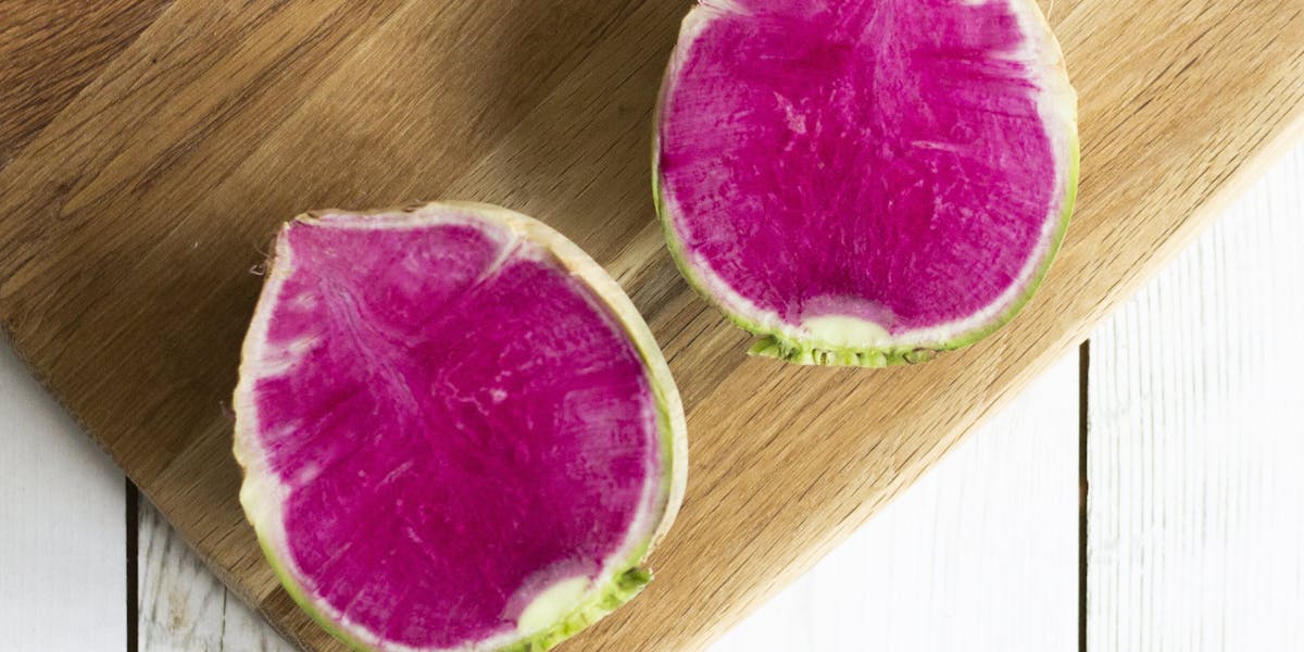 slices watermelon radish