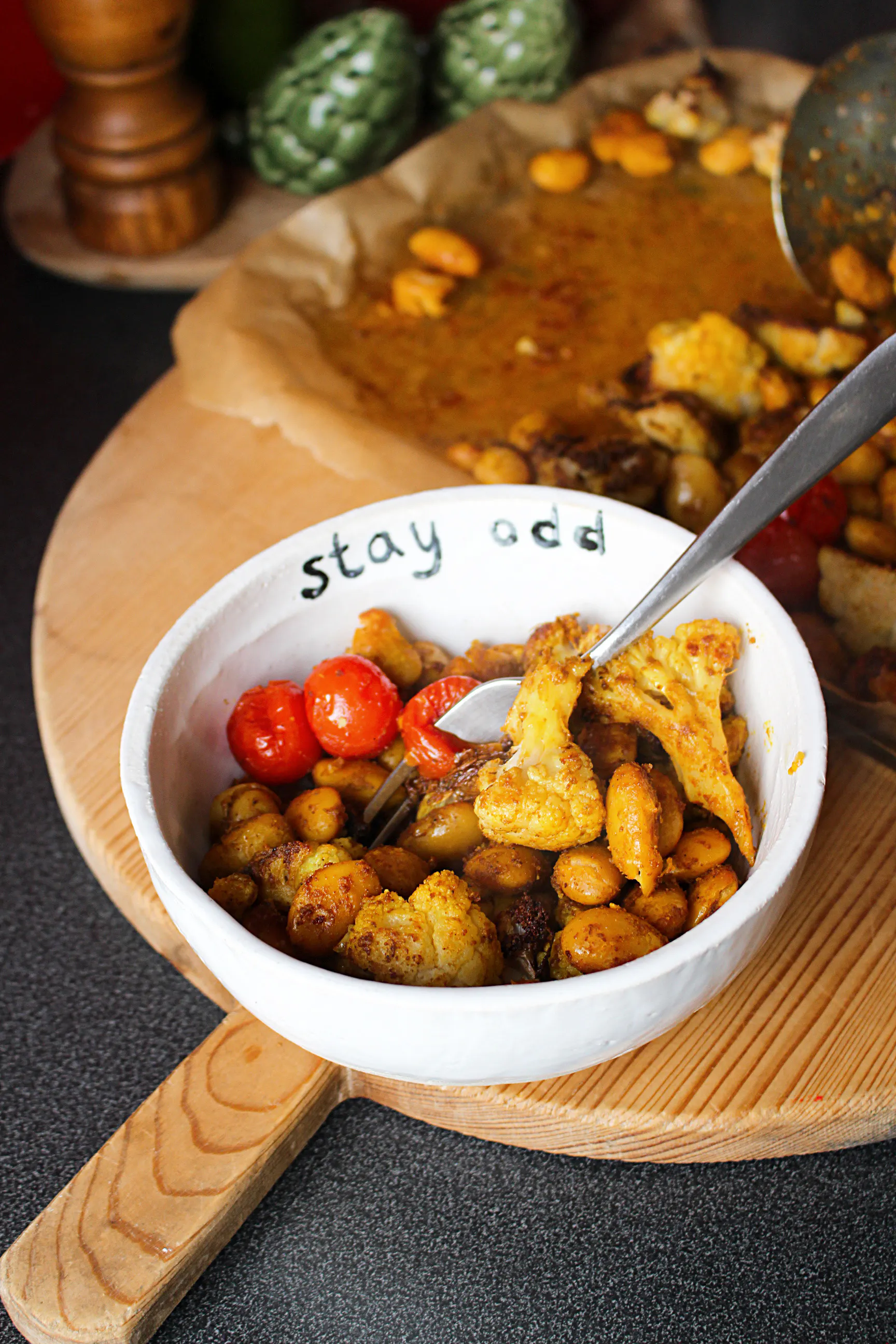 Spiced Cauliflower & Butter Bean Traybake