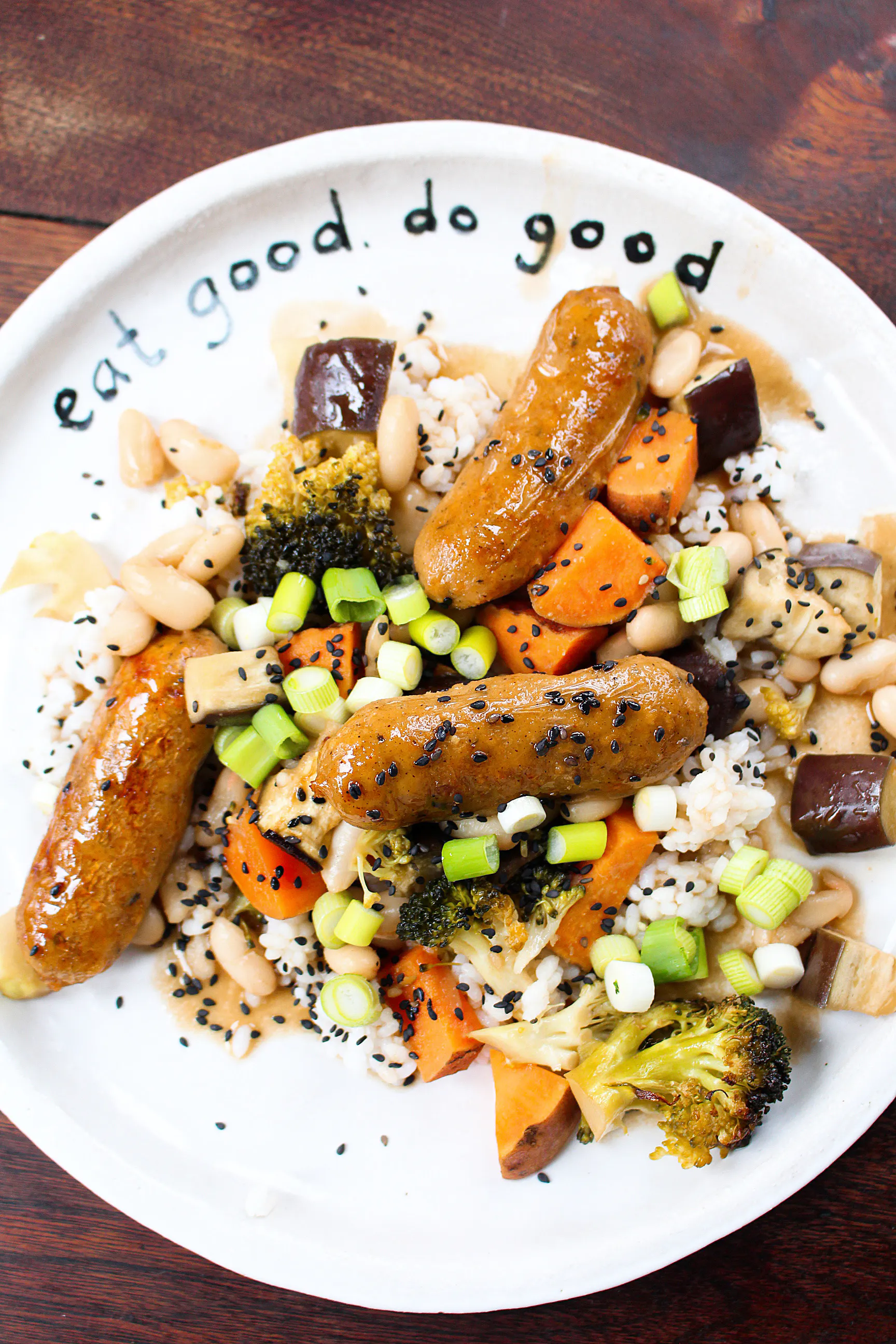Oddbox x THIS: Miso Veggies &amp; Sausage Traybake