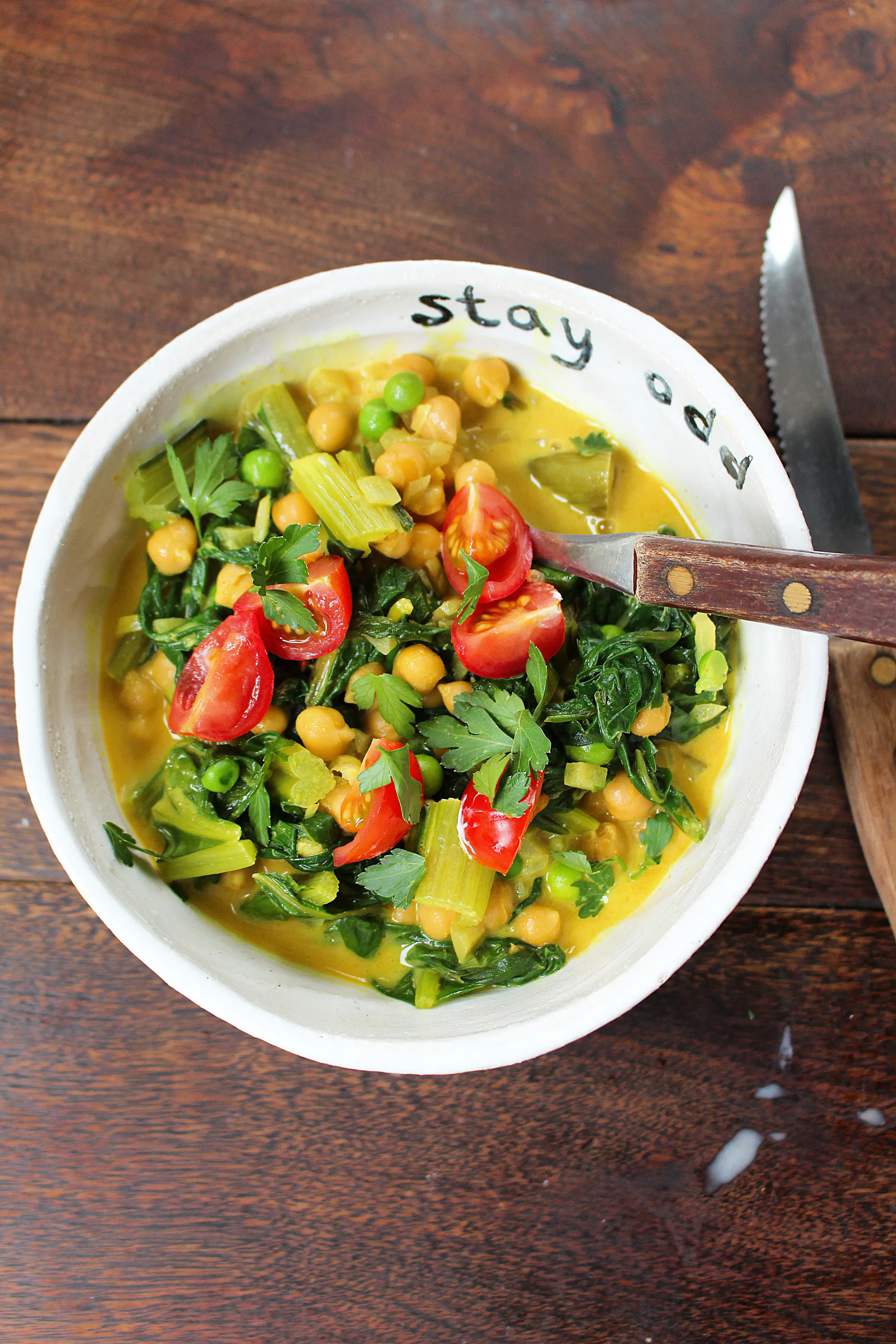 Coconut & Chard Chickpea Curry