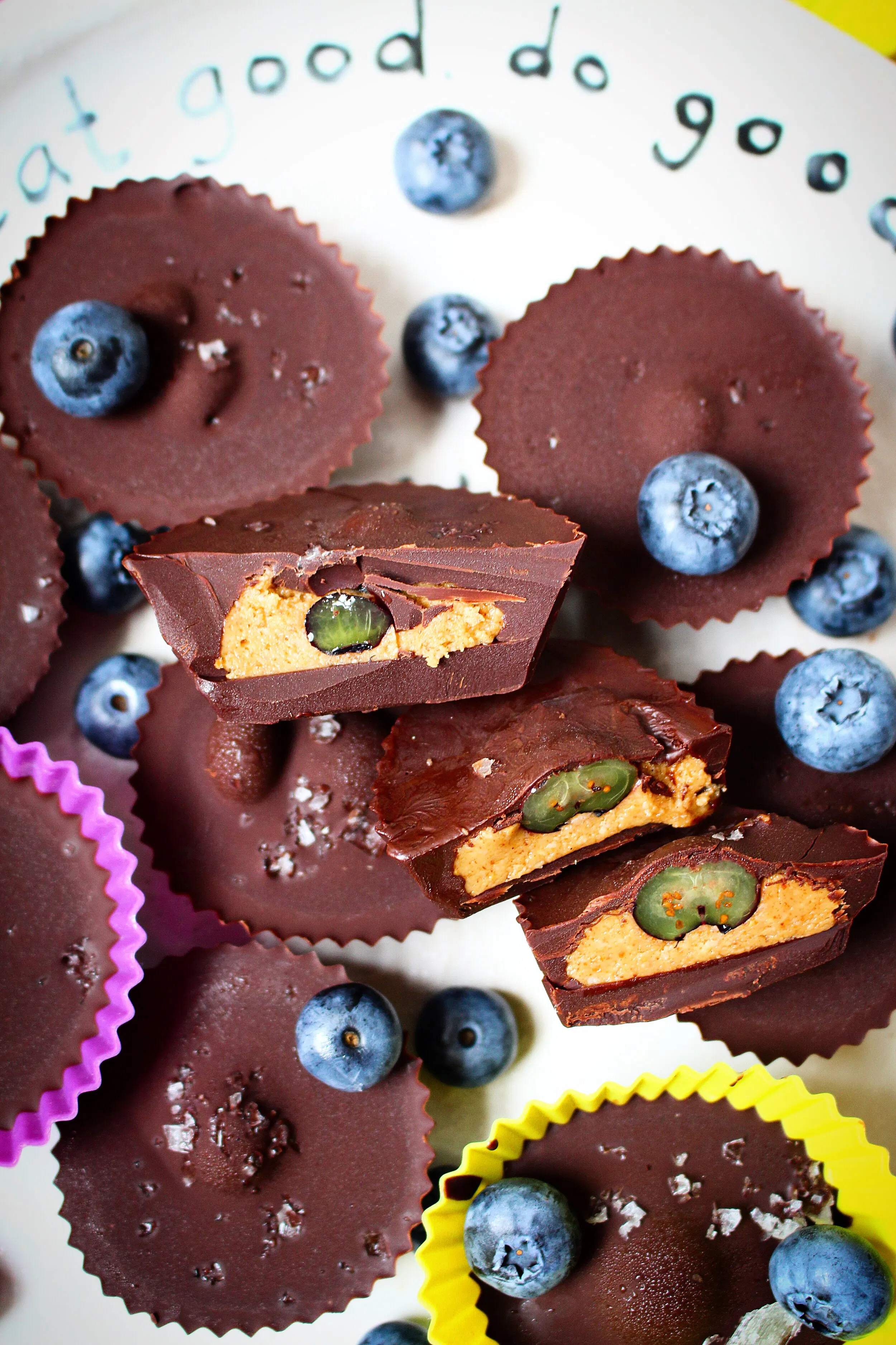Frozen Blueberry and Peanut Butter Cups