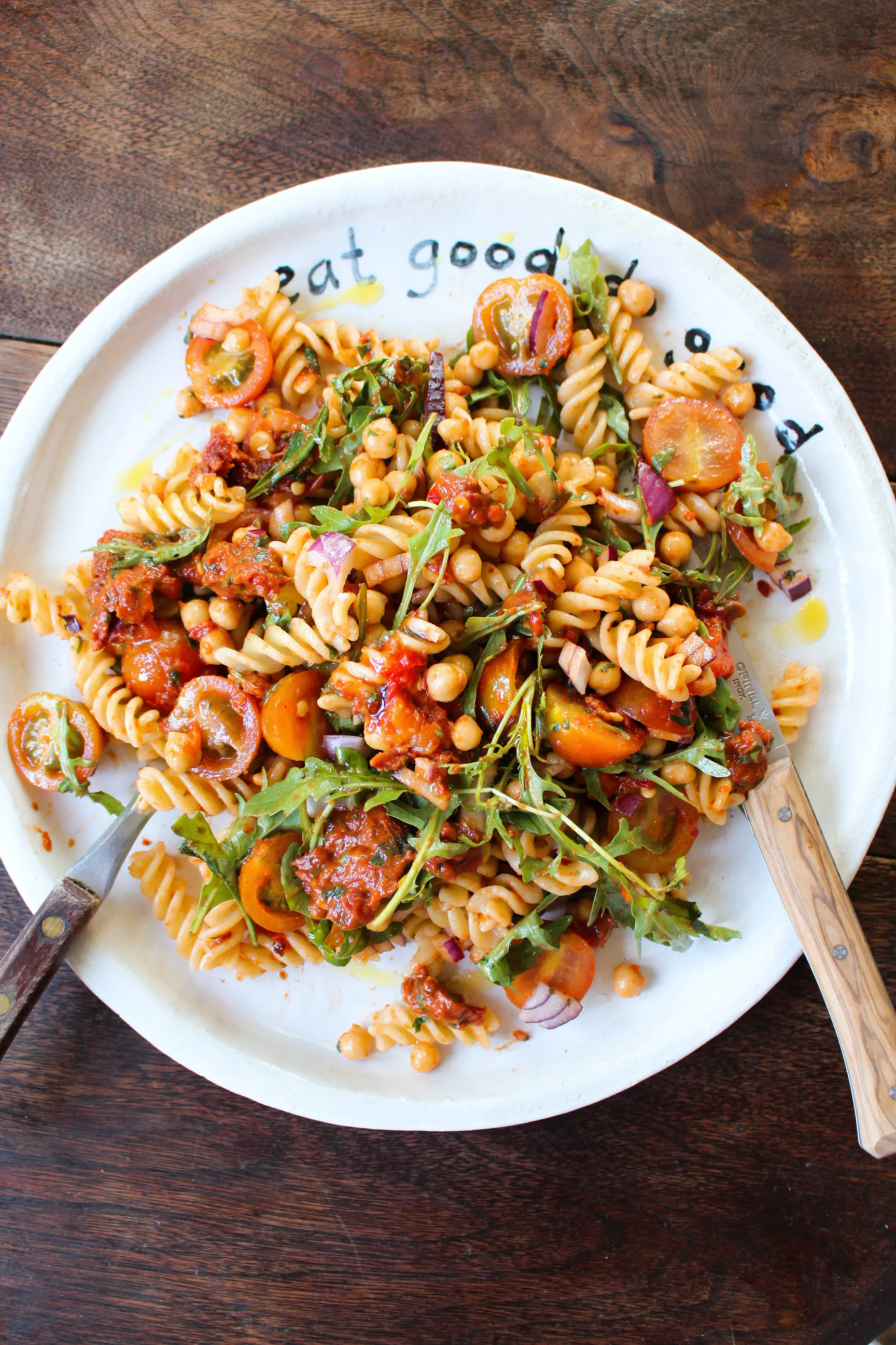 Roasted Red Pepper Pesto Pasta Salad