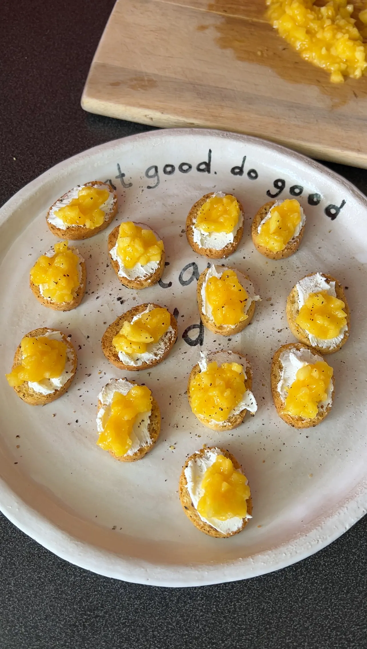 Mango & Mascarpone Crostini