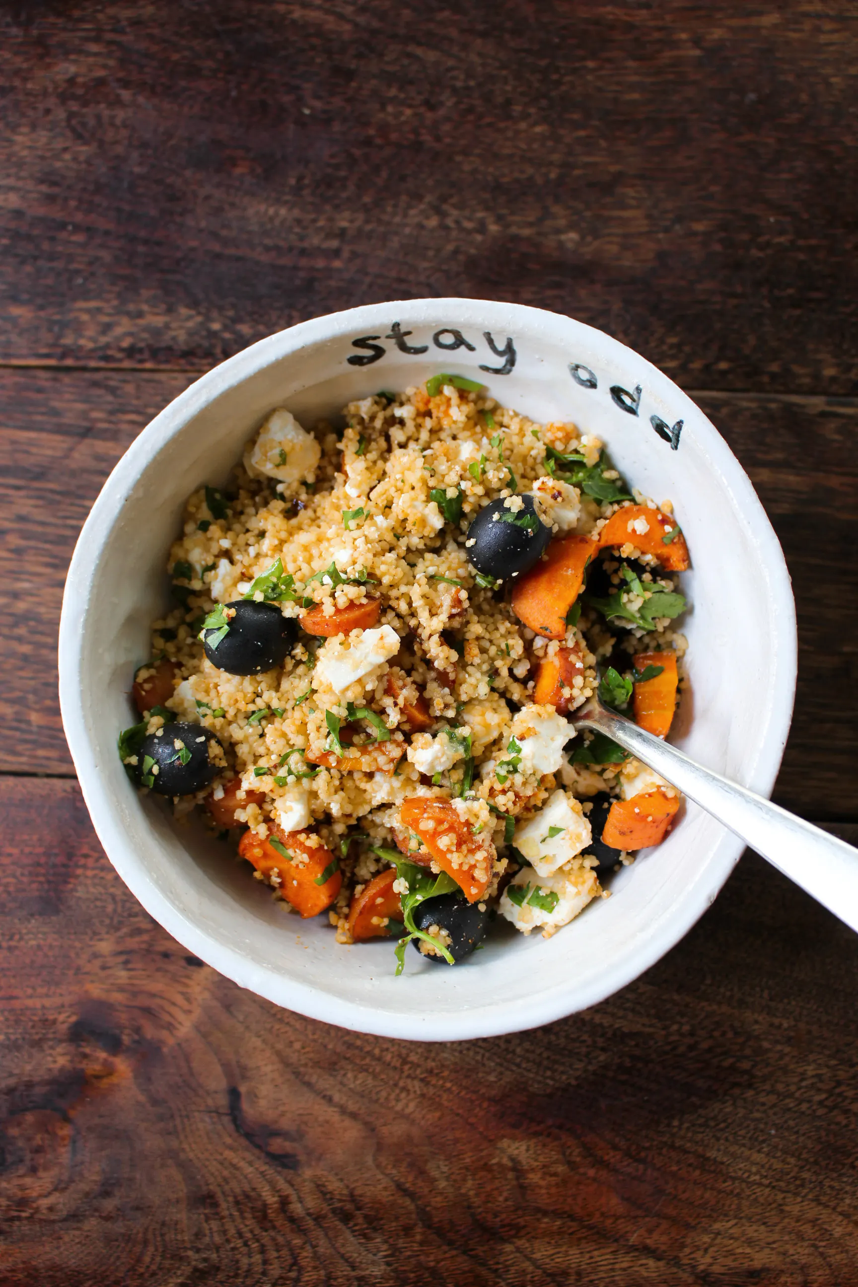 Harissa Carrot & Feta Couscous