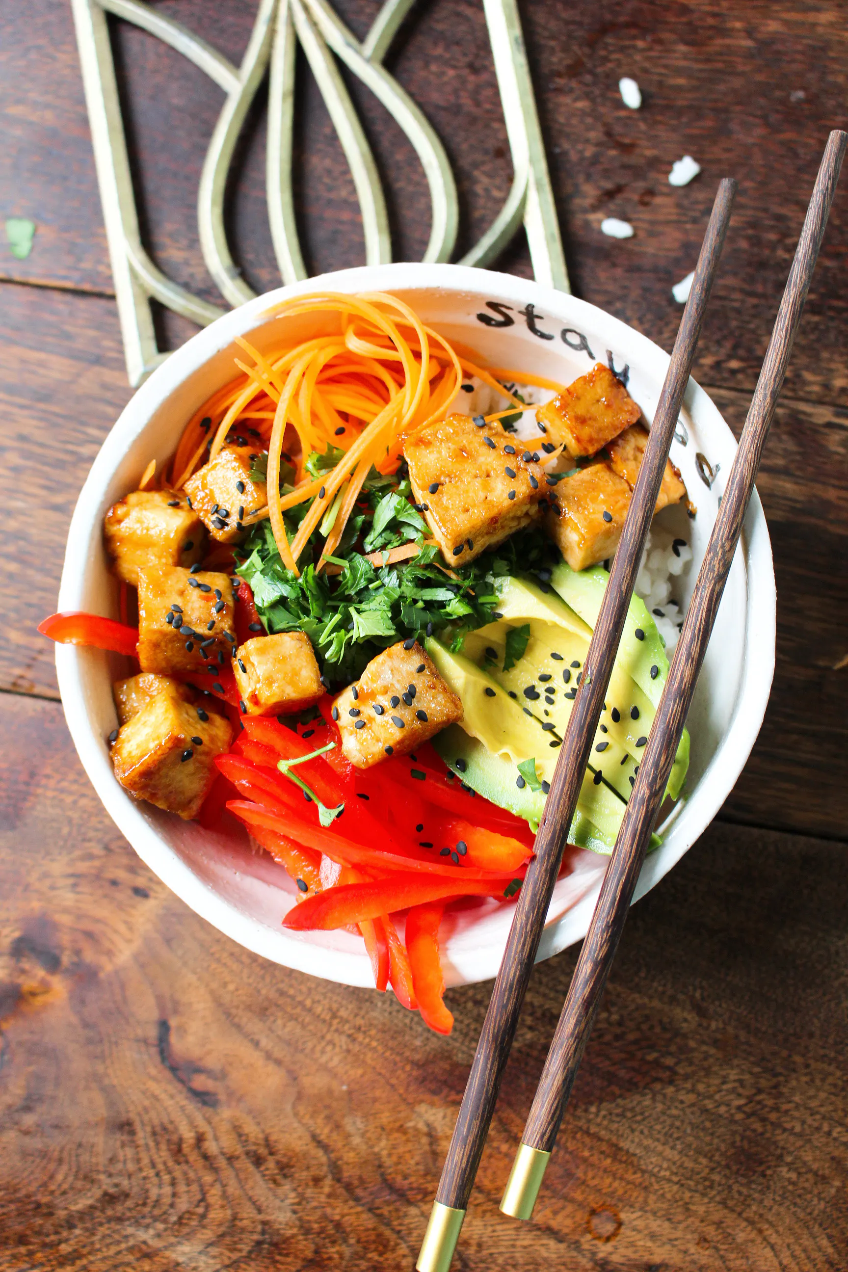 Crispy Tofu Veggie Poke Bowl