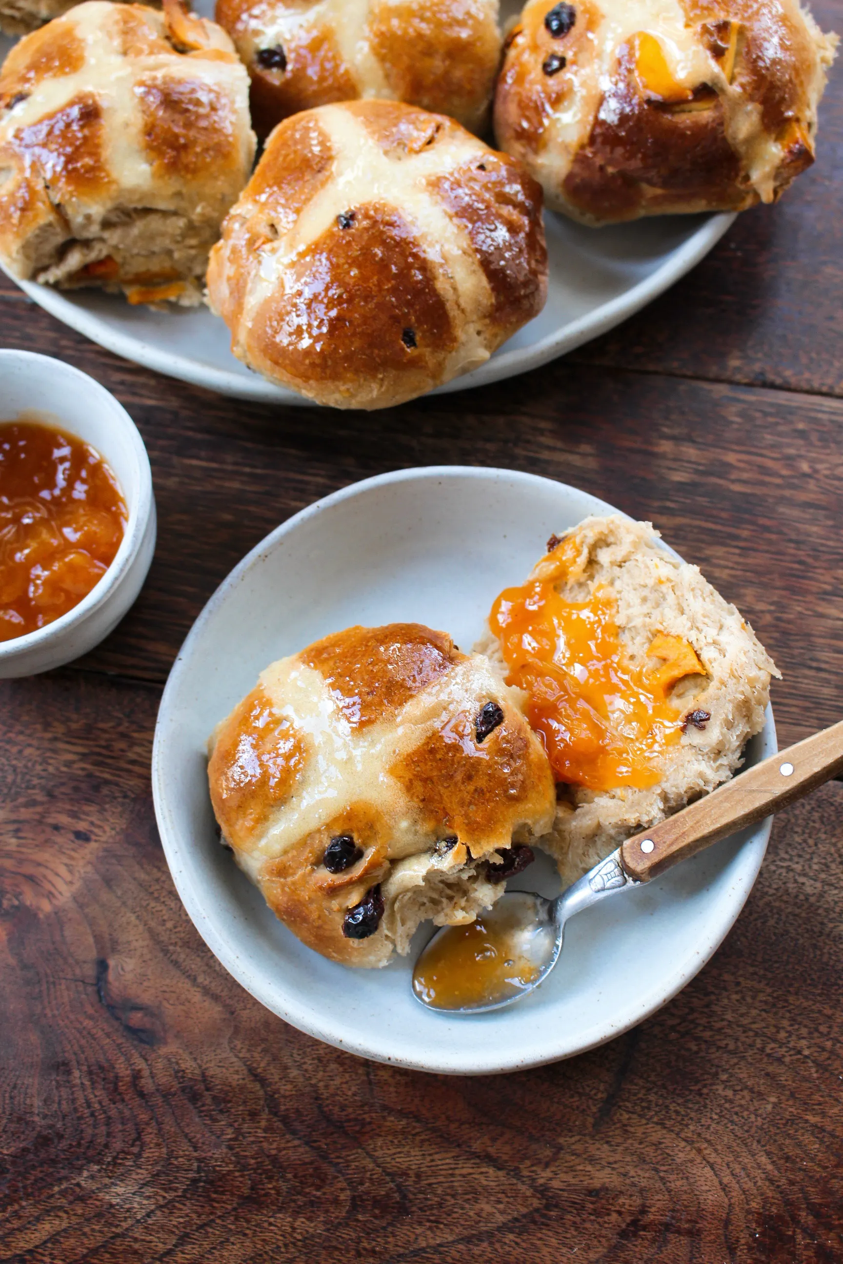 Dried Mango Hot Cross Buns