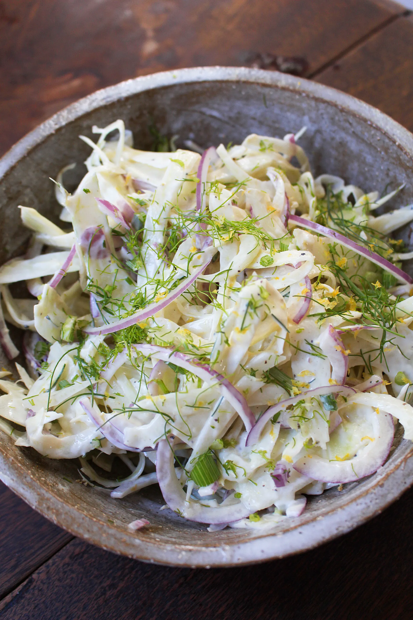 Creamy and Crunchy Fennel Slaw