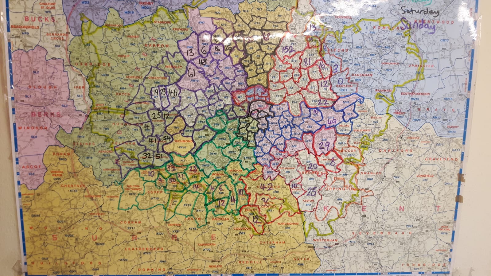 our original postcode expansion map of London